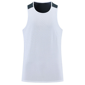 Cotton Spandex Men's Quick Dry Breathable Crew Neck Tank Top for Fitness Sport Muscle Workout <b>Running</b> Bodybuilding Vest Style - Product Image 1