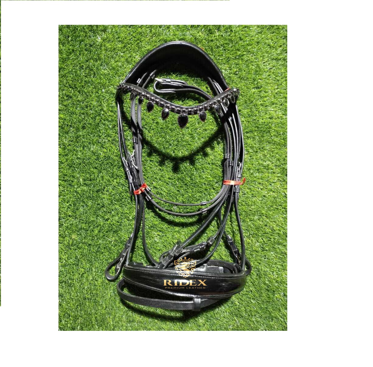 Frontal de cheval personnalisé : élégante bride de dressage en cuir - France