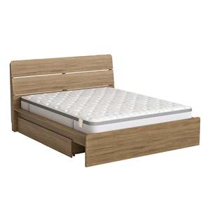 Cadre de lit double et queen/king en bois massif scandinave et moderne pour l'ameublement de la maison - Product Image 2