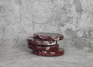 Sous-verres modernes en marbre très vendus, design en pierre naturelle blanche, motifs personnalisables, vente en gros, décoration de table, tapis, coussinets, Inde - Product Image 2