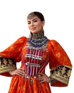 Vente en gros de haute qualité robe traditionnelle afghane pour femmes brodée à manches longues vêtements ethniques - Product Image 1