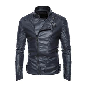 Customize Design Collar PU Leather Jacket For <b>Men</b> Wholesale OEM Zipper <b>Men</b> Jackets Premium Hip Hop Fashion <b>Man</b> Jacket - Product Image 3