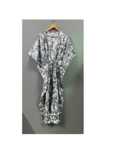 Caftán de algodón para mujer, ropa de playa, Vestido largo de verano - Product Image 1