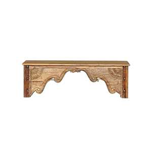 Solid Wood Handmade Carved <b>Table</b> Luxury Design for Living Room Entry Villa-Rustic Style with <b>Mirrored</b> Feature - Product Image 3