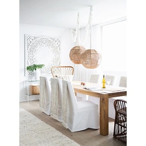 Best Choice Rustic Bamboo Jute Corn Husk Chandelier Lampshade Frame Customizable Size Color for Living Room Furniture Decor - Product Image 6