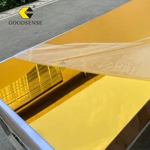 Goodsense Espejo Acrilico De Doble Cara Gold Plexiglass Golden Acrylic Double Sided Mirror Manufacturer