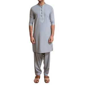 Kurta Pathani en coton spécial Eid pakistanais pour hommes, pantalon Shalwar, robe de fête de mariage, vêtements islamiques, vente en gros, haute qualité - Product Image 1