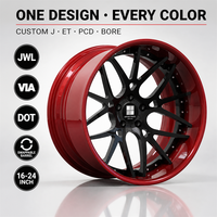 Jantes forgées noires à dix rayons avec baril rouge, 2 pièces, 18 19 20 21 pouces, 5x112 5x114.3 5x120 BMW 320i