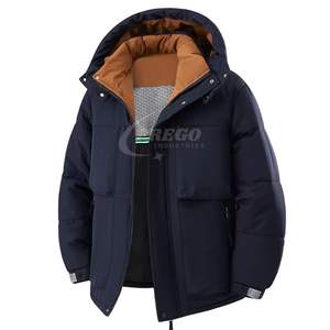 Veste matelassée décontractée pour homme, coupe ample, anti-bactérienne, coupe-vent, respirante, style streetwear, avec capuche et multiples poches sur le devant - Product Image 2