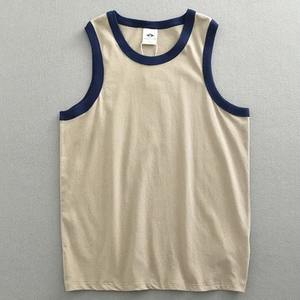 Moda para hombre 100% algodón Casual deportes Fitness baloncesto chaleco verano nuevo americano sin mangas cuello redondo Color sólido camiseta - Product Image 2