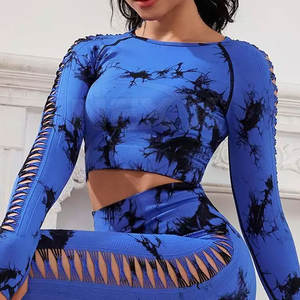 Venta directa de fábrica, conjunto de Yoga para mujer, ropa deportiva para entrenamiento, conjunto de Yoga para mujer, conjunto de Yoga de cintura alta para mujer - Product Image 5