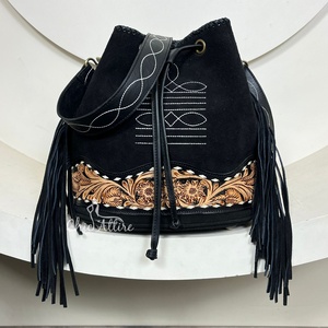 กระเป๋าทรงถังหนังนิ่มสำหรับผู้หญิง, แฟชั่น2025ใหม่กระเป๋าสะพายพาดลำตัวหนังวัวงานทำมือสุดหรู - Product Image 1