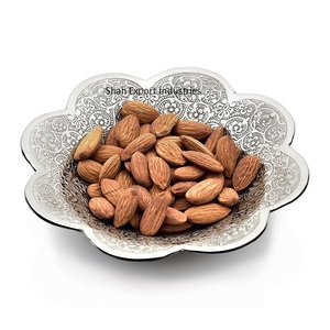 Bols de service de fruits secs en aluminium de conception fantaisie pour table à manger bols de service décoratifs en métal amandes et noix de cajou - Product Image 3