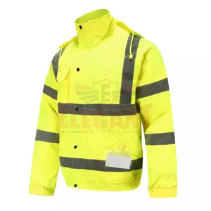 Profession elle Sicherheits jacke Reflektierende wasserdichte Regenmantel jacke mit hoher Sichtbarkeit für Männer Tragen Sie von Elegant Sports