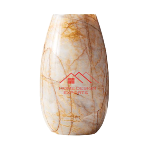 Vase en marbre noir et blanc, design luxueux et attrayant, pour la décoration de table à la maison ou à l'hôtel - Product Image 6