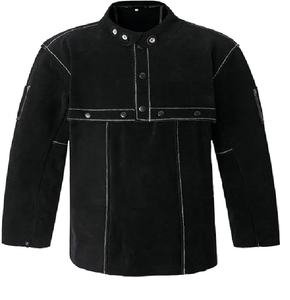 Chaqueta de cuero de seguridad industrial resistente para hombre para soldar Chaqueta de soldadura de cuero de calidad superior - Product Image 1
