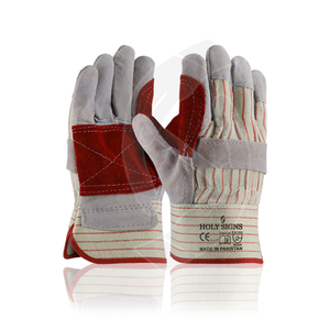 Guantes de Palma de cuero resistente con doble protección DE PALMA perfectos para uso industrial de construcción y tareas manuales rigurosas - Product Image 4