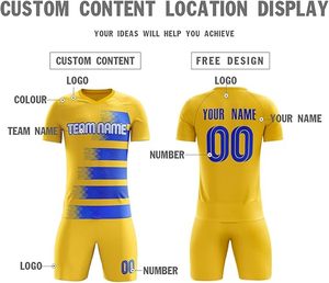 Fabrication professionnelle d'uniformes de football unisexes, 100% polyester, respirants, confortables, à manches courtes, imprimés, faible MOQ, vêtements de sport - Product Image 6