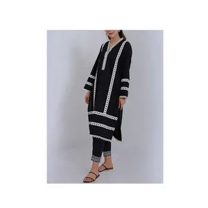 3 Stuks Vrouwen Shalwar Kameez Set Punjabi Gazon Jurk Klaar Om Te Dragen Salwar Kameez Pak Vrouwen Gazon Pakken/Zomer Jurk Vrouwen Kleding