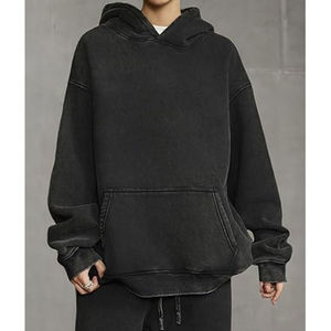Sweat-shirt à capuche oversize pour femme, délavé à l'acide, avec logo personnalisé, respirant, prêt pour l'hiver, streetwear - Product Image 4