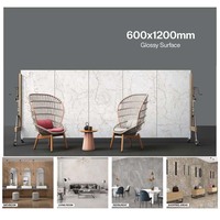 Azulejos de porcelana esmaltada de lujo 600x1200mm Azulejos pulidos para el hogar del hotel Azulejos de porcelana 60x120 CM Azulejos de piso