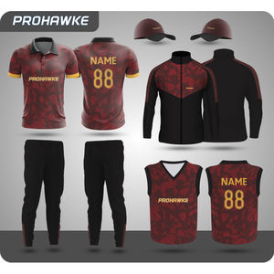 Uniforme de cricket Prohawke fabriqué en Inde pour garçons adultes avec nom d'équipe personnalisé numéro de marque meilleur Logo personnalisé - Product Image 1