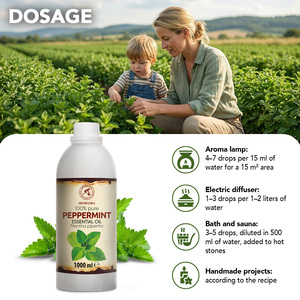 Aceite Esencial de Menta Pura Aromatika 1000ml, Destilado al Vapor a Partir de Hojas Frescas, para Piel Grasa y Fabricación de Cosméticos - Product Image 2