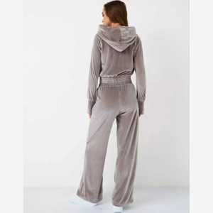 ชุดวอร์ม2ชิ้นสำหรับผู้หญิงชุดวอร์มผ้ากำมะหยี่สำหรับ2026เสื้อวอร์มแบบมีซิปติดโลโก้ออกแบบได้ตามต้องการ - Product Image 2