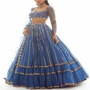 ผู้ผลิต Lehenga Choli ผ้าไหม Zari และกระดาษงานออกแบบงานแต่งงานและปาร์ตี้ล่าสุดที่สวยงามจากอินเดีย - Product Image 2