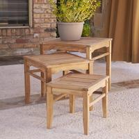 Ensemble de 3 tables gigognes personnalisées de style élégant pour le salon, la chambre à coucher, la maison et le bureau