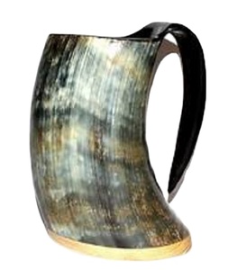 Top Notch Quality Natural Handmade Carved Eco-Friendly Buffalo Horn Mug Sustainable Viking Style for Christmas Parties - Product Image 4