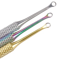 Grattoir à ongles double tête en acier inoxydable réutilisable pour dissolvant de vernis, repousse-cuticules et éliminateur de peaux mortes – Idéal pour la manucure à domicile ou en salon