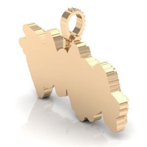 14K Rose Gold Plated <b>Silver</b> Custom <b>Letter</b> Pendant with 3 Ct Real Moissanite Men's Party Charm <b>Necklace</b> - Product Image 2