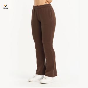 Pantalones acampanados de color sólido para mujer Nuevo diseño Venta al por mayor Pantalones acampanados elásticos transpirables - Product Image 1