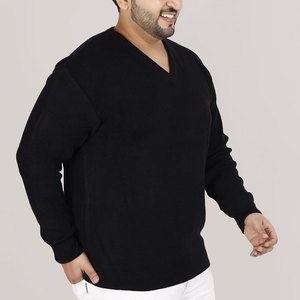 Sweat-shirts d'hiver confortables pour hommes grandes tailles, 100% coton, unis, décontractés, tricotés, vente directe d'usine - Product Image 3