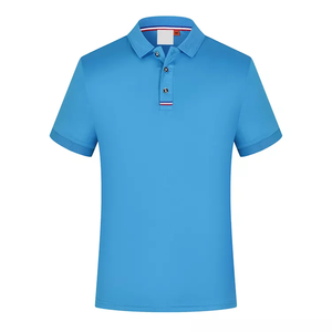 Mode d'été pour hommes de haute qualité décontracté pour T-shirts polo mélange de coton doux léger longue durée Anti-rides motif rayé - Product Image 2