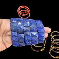 Pulsera con cuentas de lapislázuli de gran calidad, hermosas piedras preciosas de cristal naturales, venta al por mayor, artesanías de piedras semipreciosas