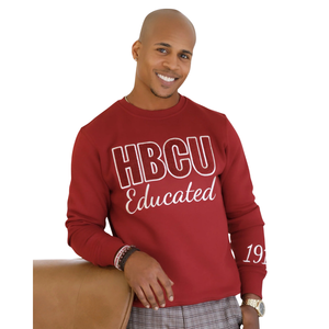 HBCU éduqué Chenille sweat marron polaire col rond 500GSM coton chaud hiver grec fraternité KAP vêtements personnalisés - Product Image 1