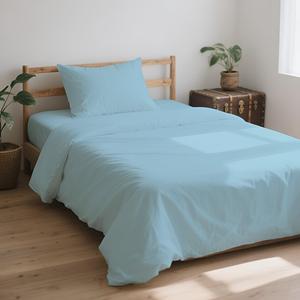 Màu xanh duy nhất được trang bị poly cotton tấm ga trải giường 100x200cm gối 50x70cm đặt khách sạn bệnh viện nhắm mục tiêu tối ưu hóa cho công cụ tìm kiếm - Product Image 2