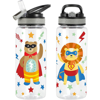 Botella bonita sin BPA con termo de dibujos animados de paja botella de agua para niños botellas de agua aisladas de acero inoxidable para niños