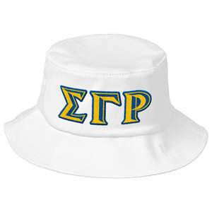 Sigma Gamma Rho Blue Denim Casual Travel Bucket Hat con bordado 3D Unisex - Product Image 1