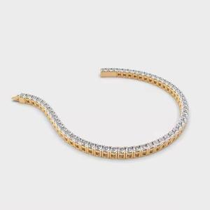 Bracelet Tennis Classique Diamant Moissanite Tennis Bracelet 14k Dainty Or Diamant Bracelet Bijoux Cadeau Parfait - Product Image 2