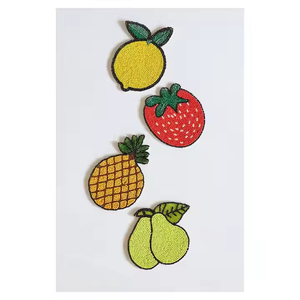 Sous-verres perlés attrayants 2025 forme de fruits uniques ensemble de sous-verres perlés multicolores pour jus de fruits verres tasses sous-verres de perles - Product Image 1