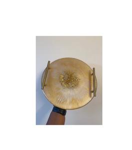 Bandejas de Metal con Diseño de Plantas de Resina para Decoración de Eventos, Personalizables, que Mejoran las Experiencias de Mesa de Lujo - Product Image 1