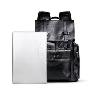 Venta caliente Unisex Ligero Mochila de cuero genuino con logotipo personalizado Hecho en Pakistán Estilo de moda Cierre de cremallera - Product Image 2