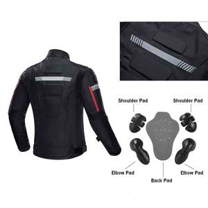 2025 cuero Casual Look Stand Collar cremallera frontal logotipo personalizado impresión nueva venta chaquetas de poliéster para motocicleta - Product Image 4