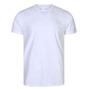 White Plain T-Shirt Pajama Set 100% Cotton Woven <b>Lounge</b> Set Soft & Breathable Half Sleeve Sleepwear with O-neck Tee & <b>Pants</b> - Product Image 2