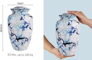 Urne funéraire en métal durable et écologique de qualité supérieure pour les cendres humaines ou d'animaux de compagnie, tailles et designs personnalisables, rangement de souvenirs pour les funérailles - Product Image 6