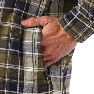 <b>Mens</b> Heavyweight Long Sleeve <b>Sherpa</b> Lined Shirt Jacket Cozy <b>Fleece</b> Lined Shacket for Work and Outdoor Use Olive Sky - Product Image 6