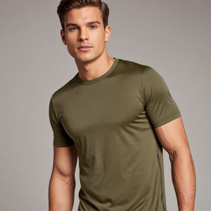 Camiseta de Cuello Redondo para Hombre, Confeccionada con Tela de Algodón Suave para Comodidad Durante Todo el Día, Perfecta para la Oficina, Viajes Casuales y Momentos de Relajación - Product Image 3